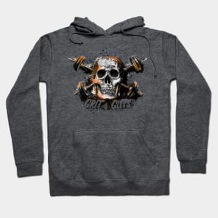 Grit and Guts Skull Neon Orange Hoodie